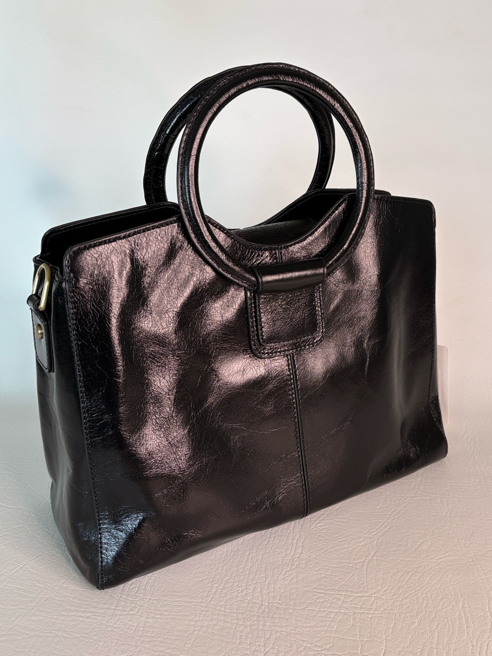 HOBO | Heidi Satchel Black Leather NWT